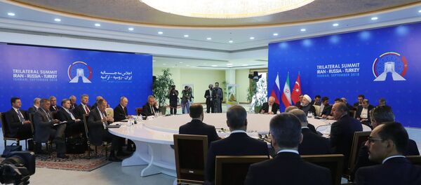 القمة الثلاثية في طهران بين روسيا وتركيا وإيران - سبوتنيك عربي