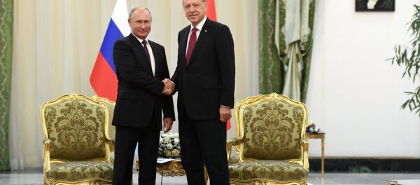 بوتين وأردوغان خلال القمة الثلاثية في طهران - سبوتنيك عربي