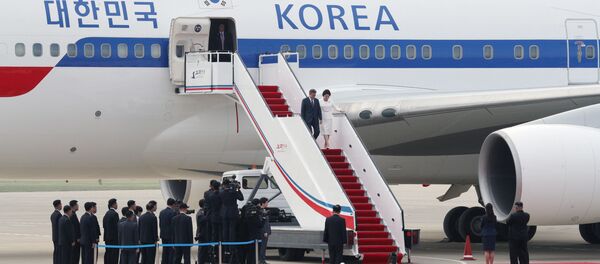 رئيس كوريا الجنوبية مون جا إن يصل بيونغ يانغ للمرة الثالثة للقاء زعيم كوريا الشمالية كيم جونغ أون، 18 سبتمبر/ أيلول 2018 - سبوتنيك عربي