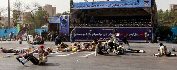 انفجار في العرض العسكري في مدينة الأهواز، إيران 22 سبتمبر/ أيلول 2018 - سبوتنيك عربي