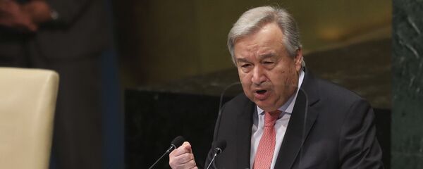 الأمين العام للأمم المتحدة أنطونيو غوتيريش، نيويورك 25 سبتمبر/ أيلول 2018 - سبوتنيك عربي