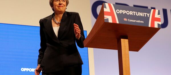 رئيسة الوزراء البريطانية، تيريزا ماي 3 أكتوبر/ تشرين الأول 2018 - سبوتنيك عربي