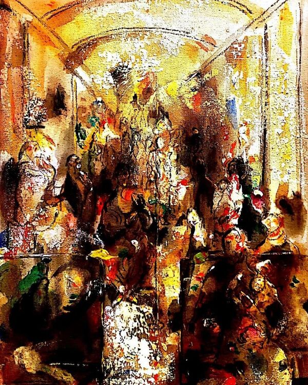 إحدى لوحات الفنان حمود شنتوت - سبوتنيك عربي