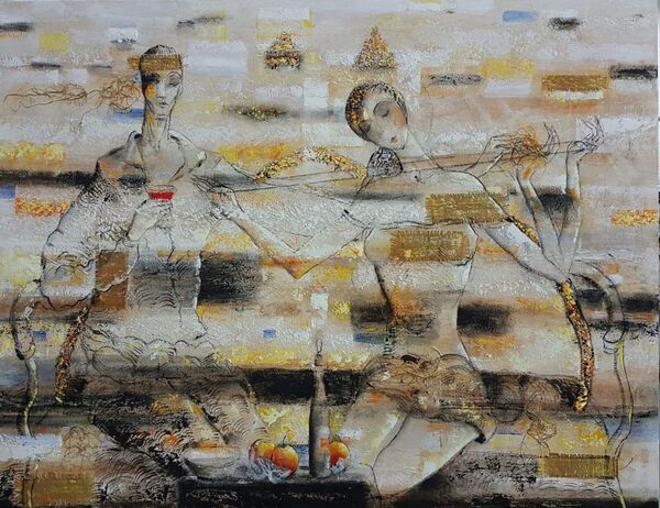 إحدى لوحات الفنان حمود شنتوت - سبوتنيك عربي