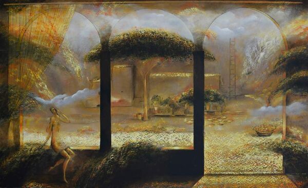 إحدى لوحات الفنان حمود شنتوت - سبوتنيك عربي