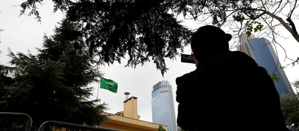 كاميرا صانع أفلام خارج القنصلية السعودية في إسطنبول - سبوتنيك عربي