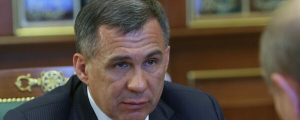 رئيس جمهورية تتارستان التابعة للاتحاد الفيدرالي الروسي رستم مينيخانوف - سبوتنيك عربي