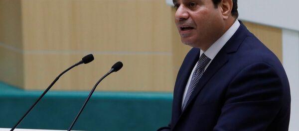 الرئيس المصري عبدالفتاح السيسي يلقي خطابا أما المجلس الفدرالي، في الدوما الروسية، في موسكو، 16 أكتوبر/ تشرين الأول 2018 - سبوتنيك عربي