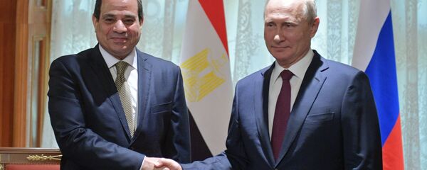 الرئيس الروسي فلاديمير بوتين يلتقي مع نظيره المصري عبدالفتاح السيسي في سوتشي، 17 أكتوبر/ تشرين الأول 2018 - سبوتنيك عربي