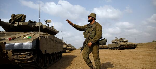 انتشار قوات الجيش الإسرائيلي على الحدود مع قطاع غزة، 18 أكتوبر/ تشرين الأول 2018 - سبوتنيك عربي