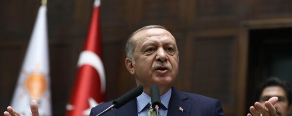 الرئيس رجب طيب أردوغان يلقي كلمة أمام البرلمان التركي، 16 أكتوبر/ تشرين الأول 2018 - سبوتنيك عربي