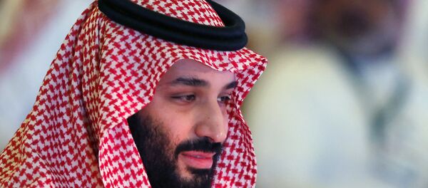 ولي العهد السعودي محمد بن سلمان في مؤتمر مبادرة الاستثمار المستقبلي في الرياض، 24 أكتوبر/ تشرين الأول 2018 ولي العهد السعودي محمد بن سلمان في مؤتمر مبادرة الاستثمار المستقبلي في الرياض، 24 أكتوبر/ تشرين الأول 2018 - سبوتنيك عربي