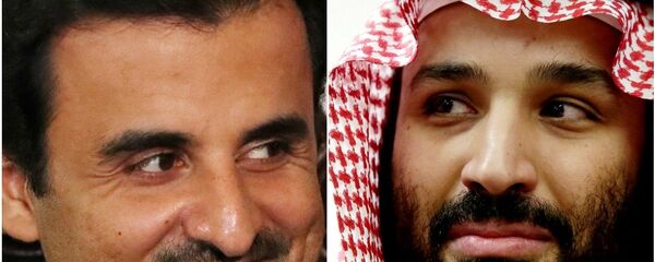 محمد ابن سلمان وتميم بن حمد - سبوتنيك عربي