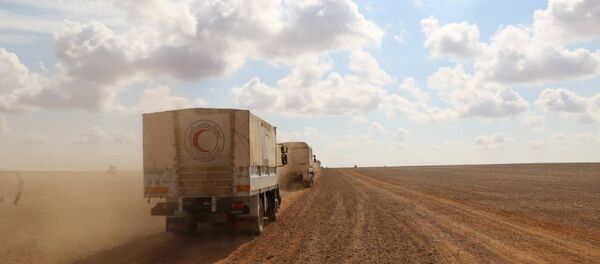 بعد وصولهم بحماية روسية.. فرق الهلال الأحمر السوري تبدأ تلقيح أطفال مخيم الركبان - سبوتنيك عربي