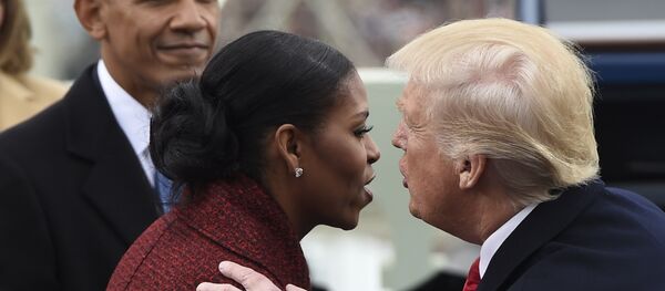 ميشيل أوباما في يوم تنصيب دونالد ترامب رئيسا للولايات المتحدة الأمريكية في واشنطن، 20 يناير/كانون الثاني 2017 - سبوتنيك عربي