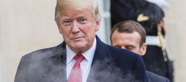 دونالد ترامب خلال زيارته إلى فرنسا - سبوتنيك عربي