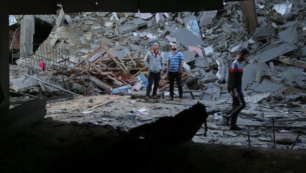 تداعيات قصف الطيران الإسرائيلي لمواقع في قطاع غزة، 12-13 نوفمبر/ تشرين الثاني 2018 - سبوتنيك عربي