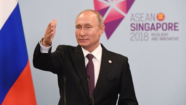 الرئيس الروسي فلاديمير بوتين في سينغافورة - سبوتنيك عربي