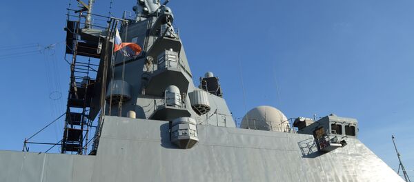 سفينة أميرال كاساتونوف (مشروع 22350) في مرسى سيفيرنايا فيرف في سان بطرسبورغ - سبوتنيك عربي