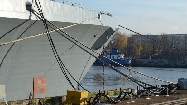 سفينة أميرال كاساتونوف (مشروع 22350) في مرسى سيفيرنايا فيرف في سان بطرسبورغ - سبوتنيك عربي