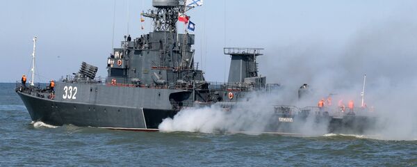 سفن أسطول بحر البلطيق في البحر في إطار تمارين غرب 2017 - سبوتنيك عربي