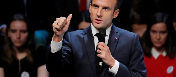 الرئيس الفرنسي إيمانويل ماكرون، بلجيكا 20 نوفمبر/ تشرين الثاني 2018 - سبوتنيك عربي