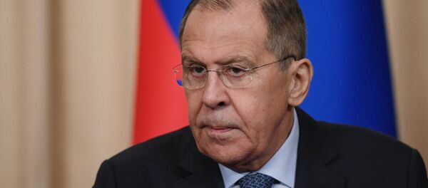 زير الخارجية الروسي سيرغي لافروف خلال مؤتمر صحفي مع وزير الخارجية جمهورية الدومنيكان ميغيل فارغوس في موسكو، 26 نوفمبر/ تشرين الثاني 2018 - سبوتنيك عربي