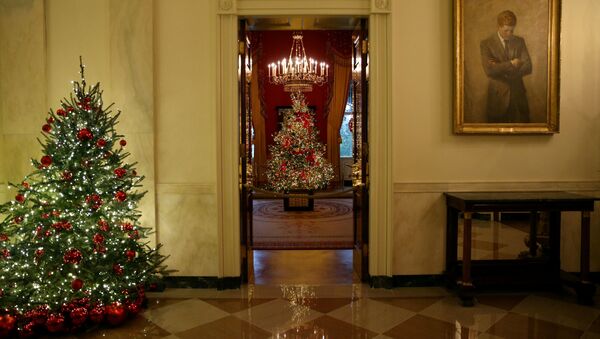 زينة البيت الأبيض بمناسبة أعياد الميلاد المجيد ورأس السنة، واشنطن 26 نوفمبر/ تشرين الثاني 2018 - سبوتنيك عربي
