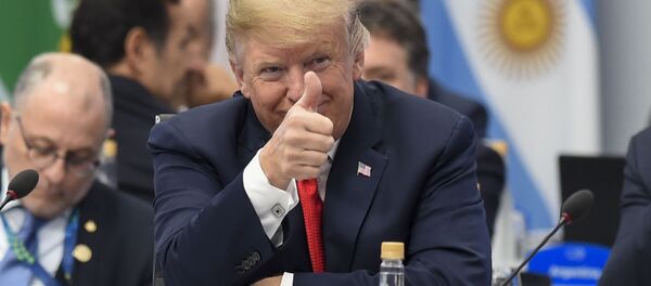 قمة مجموعة العشرين في بوينس آيرس، الأرجنتين،  30 نوفمبر/ تشرين الثاني 2018 - الرئيس دونالد ترامب خلال قمة G20 - سبوتنيك عربي