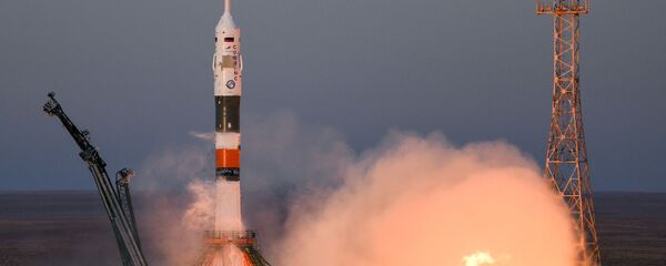 مركبة فضائية سويوز - ف غ تابعة لـ روس كوسموس الروسية من محطة بايكونور - سبوتنيك عربي