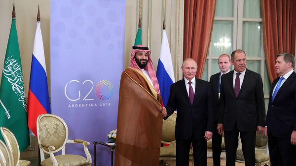 الرئيس الروسي فلاديمير بوتين يلتقي مع ولي العهد السعودي محمد بن سلمان - سبوتنيك عربي