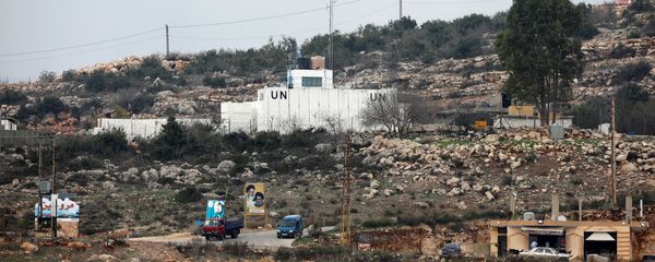مقر تابع لـ الأمم المتحدة داخل الجانب اللبناني، الحدود بين لبنان و إسرائيل، 9 ديسمبر/ كانون الأول 2018 - سبوتنيك عربي
