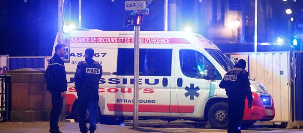 الشرطة الفرنسية في مدينة ستراسبورج بعد حادث إطلاق النار - سبوتنيك عربي