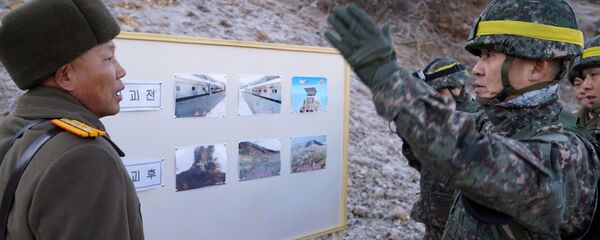 الحدود بين كوريا الجنوبية و كوريا الشمالية - الجنود - الجيش الكوري الجنوبي والشمالي، 12 ديسمبر/ كانون الأول 2018 - سبوتنيك عربي