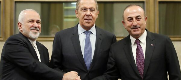 وزراء خارجية روسيا وتركيا وإيران - سبوتنيك عربي