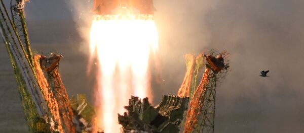 إطلاق صاروخ ناقل سويوز - إف غا تابعة لـ روس كوسموس الروسية من محطة بايكونور - سبوتنيك عربي