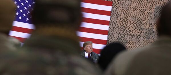 ترامب في قاعدة عسكرية أمريكية بالعراق - سبوتنيك عربي