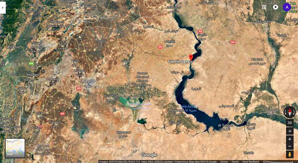 سد تشرين الاستراتيجي على نهر الفرات في سوريا - سبوتنيك عربي