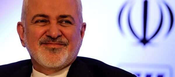 وزير الخارجية الإيراني، محمد جواد ظريف، خلال زيارته إلى نيودلهي، الهند 9 يناير/ كانون الثاني 2019 - سبوتنيك عربي