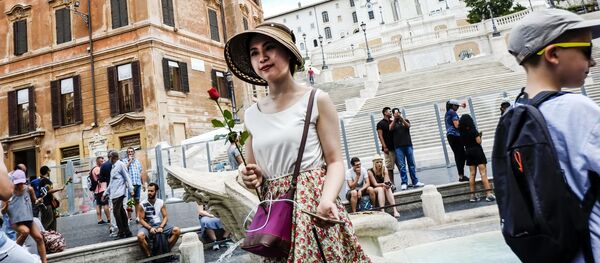 الدرج الإسباني (أو السلالم الإسبانية) في روما، إيطاليا الدرج الإسباني (أو السلالم الإسبانية) في روما، إيطاليا - سبوتنيك عربي