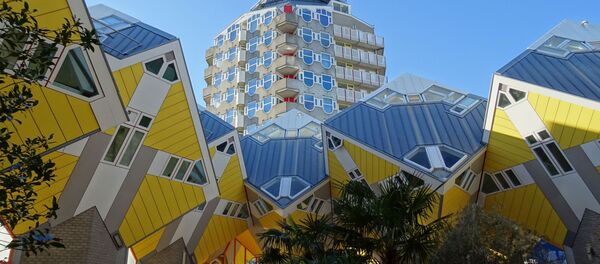 مجمع من المكعبات في المنتجع السياحي في روتردام وهيلموند، هولندا - سبوتنيك عربي