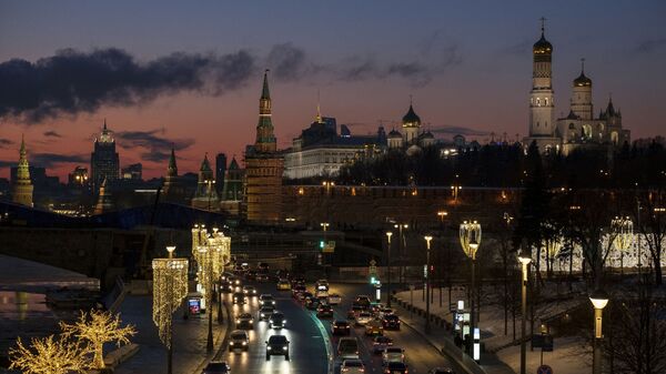 مدينة موسكو في فصل الشتاء 2019 - ضفة الكرملين على نهر موسكو - سبوتنيك عربي