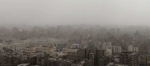 مظهر عام للمباني خلال العاصفة الترابية في القاهرة، 13 يناير/كانون الثاني 2019 مظهر عام للمباني خلال العاصفة الترابية في القاهرة، 13 يناير/كانون الثاني 2019 - سبوتنيك عربي