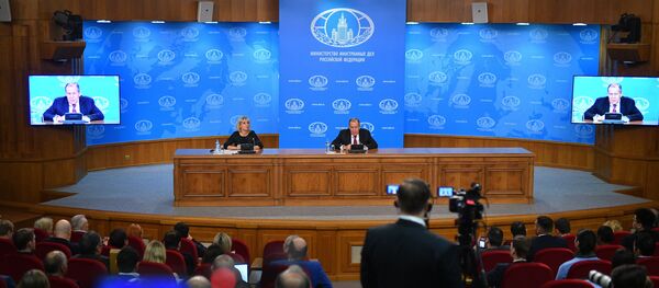 المؤتمر الصحفي السنوي لوزير الخارجية الروسي سيرغي لافروف، 16 يناير/ كانون الثاني 2019 - سبوتنيك عربي