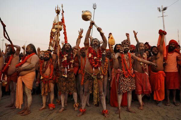 جانب من الاحتفالات في مهرجان ماها كومبه ميلا - سبوتنيك عربي