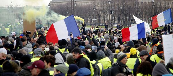 متظاهرو السترات الصفراء متظاهرو السترات الصفراء - سبوتنيك عربي