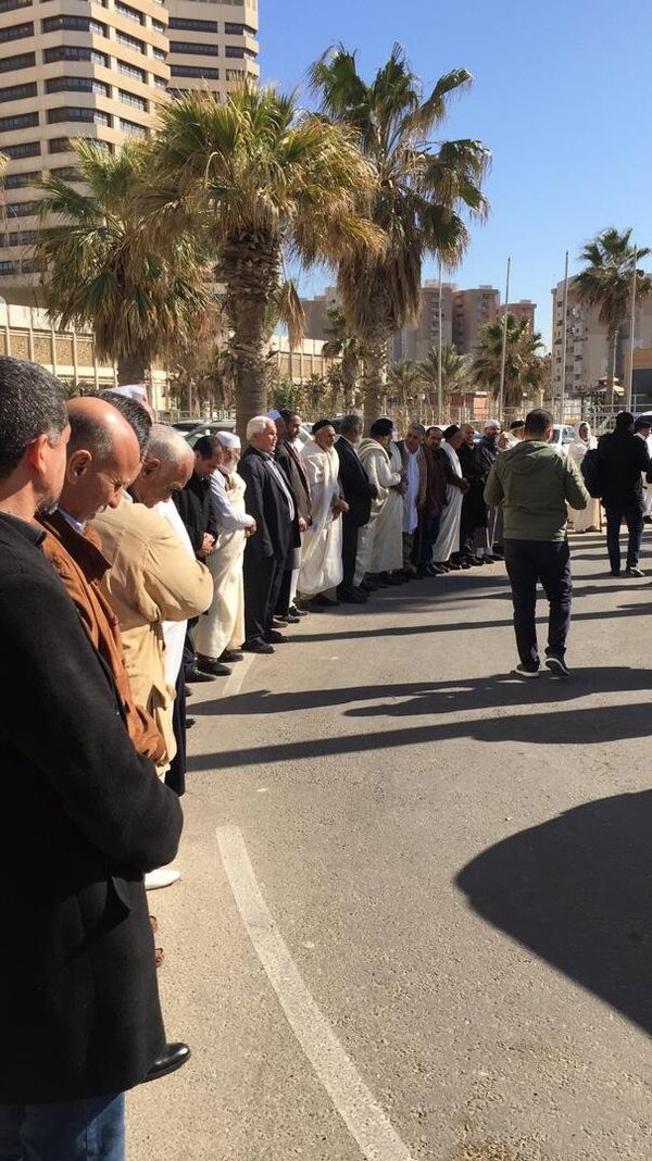 لقاء قبائل طرابلس وبني وليد لوقف اشتباكات العاصمة، 20 يناير/كانون الثاني 2019 - سبوتنيك عربي