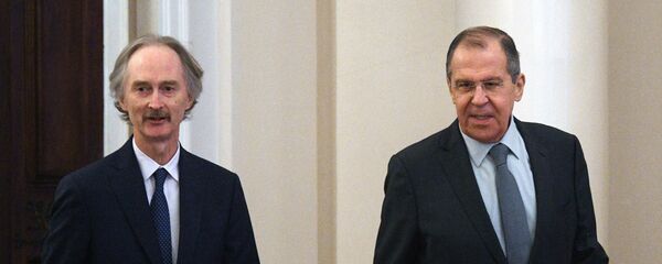 لافروف خلال لقائه بيدرسون في موسكو - سبوتنيك عربي