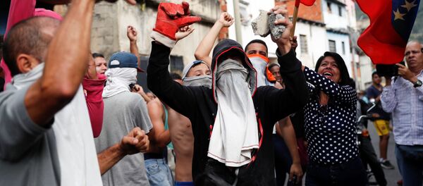 مظاهرات في كاراكاس، فنزويلا 21 يناير/ كانون الثاني 2019 - سبوتنيك عربي