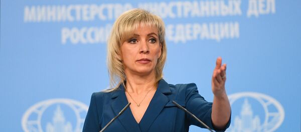 الناطقة الرسمية باسم وزارة الخارجية الروسية، ماريا زاخاروفا خلال مؤتمر صحفي أسبوعي في موسكو، 23 يناير/ كانون الثاني 2019 - سبوتنيك عربي